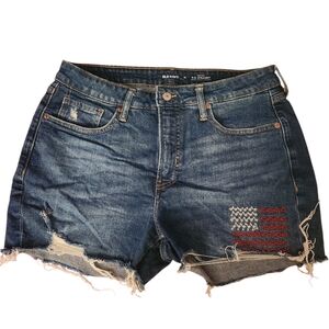 Old Navy Blue Jean Shorts Distressed Raw Hem